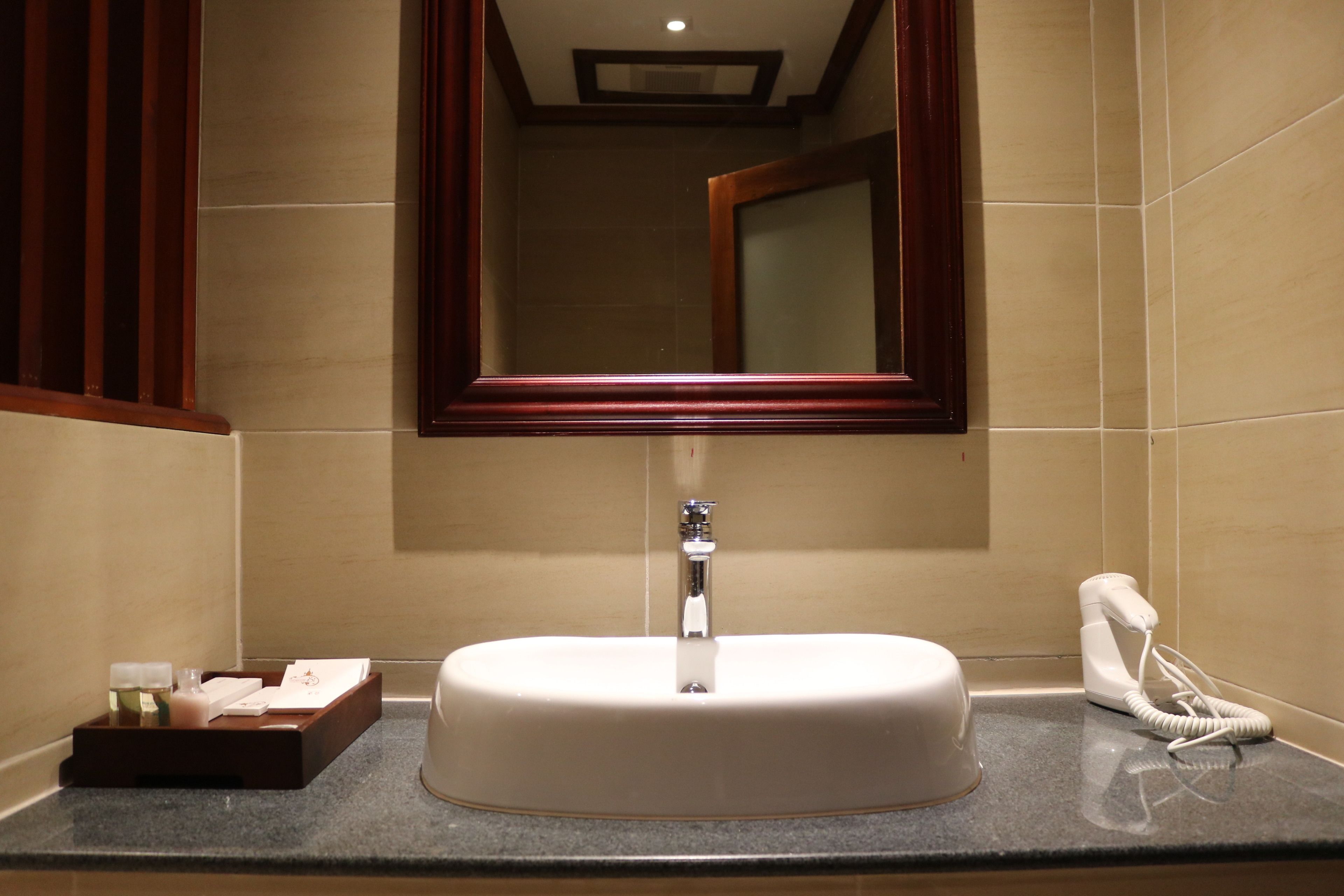 shower, free toiletries, hair dryer, bathrobes