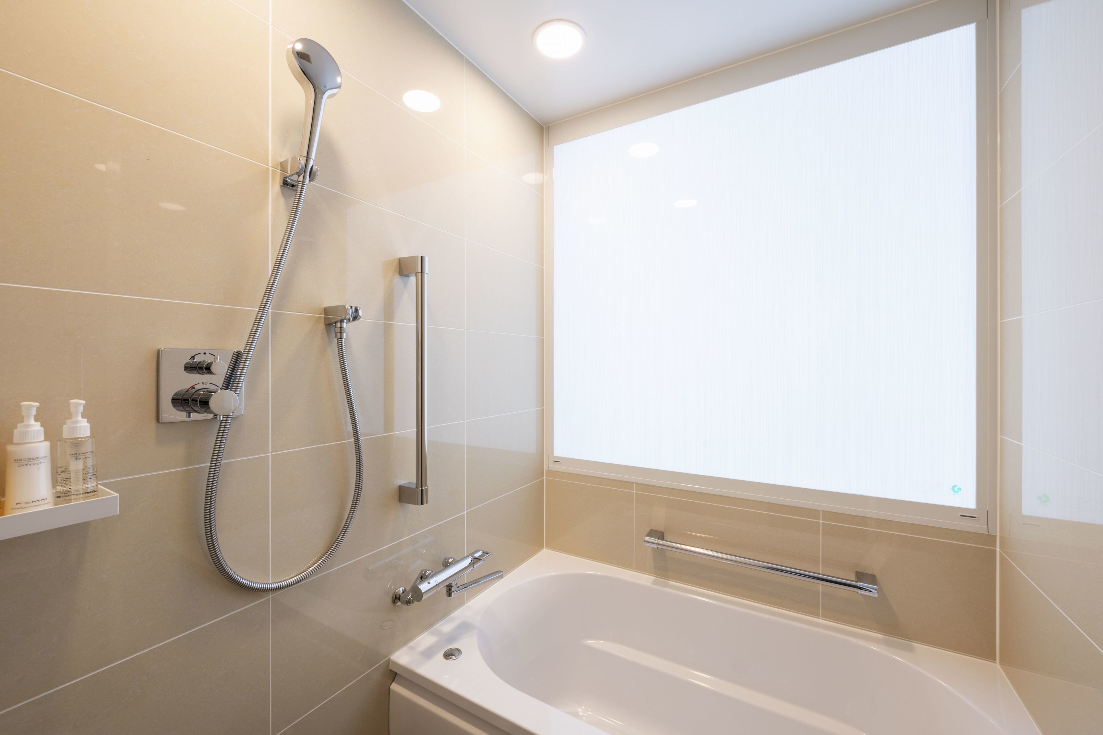 eco-friendly toiletries, hair dryer, slippers, bidet