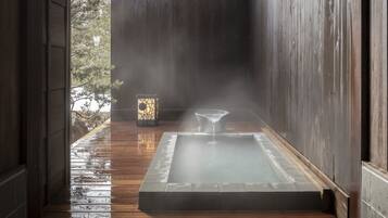 Hair dryer, slippers, towels, soap