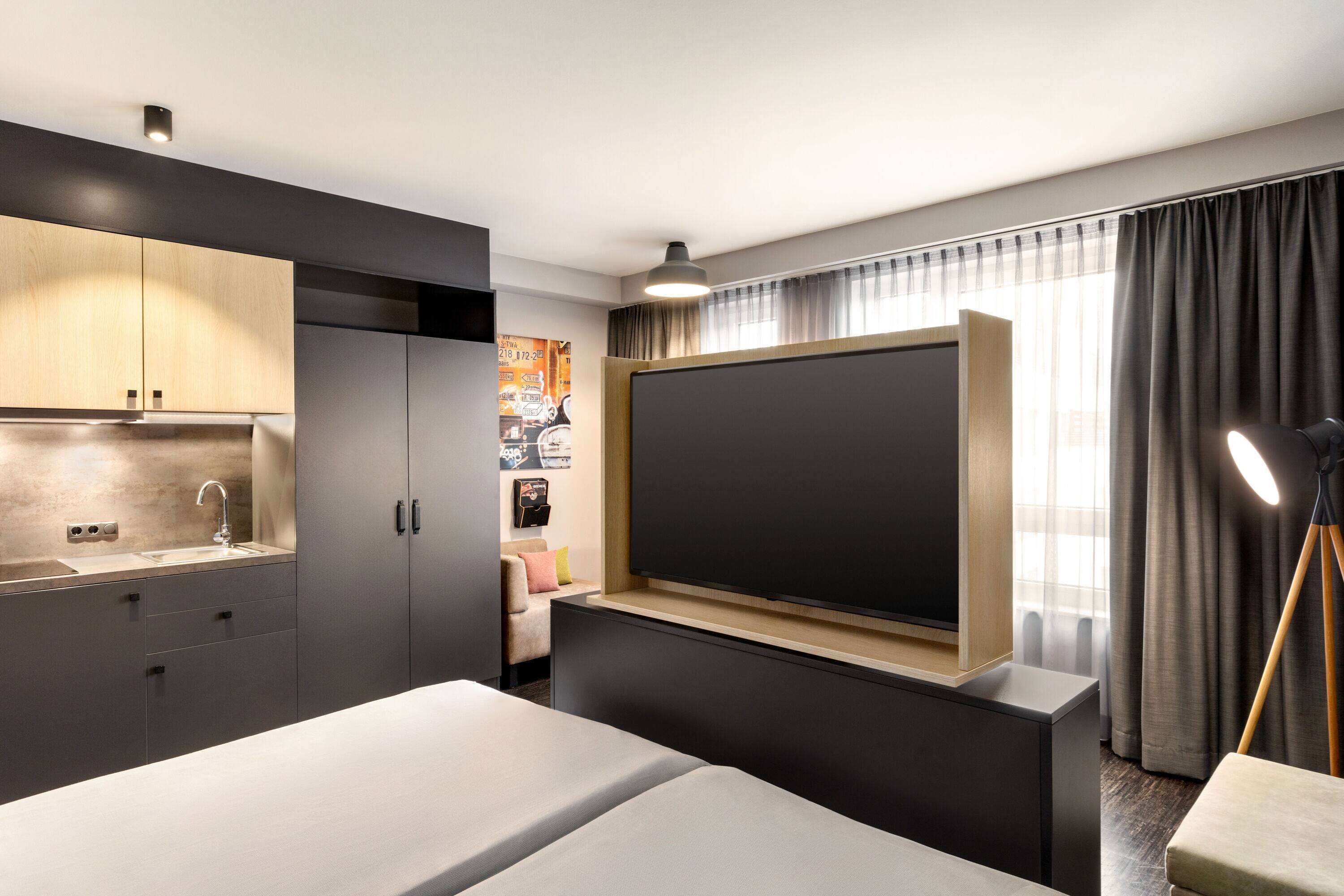 舒適客房, 2 張單人床 | 低過敏寢具、客房內保險箱、書桌、遮光布/窗簾