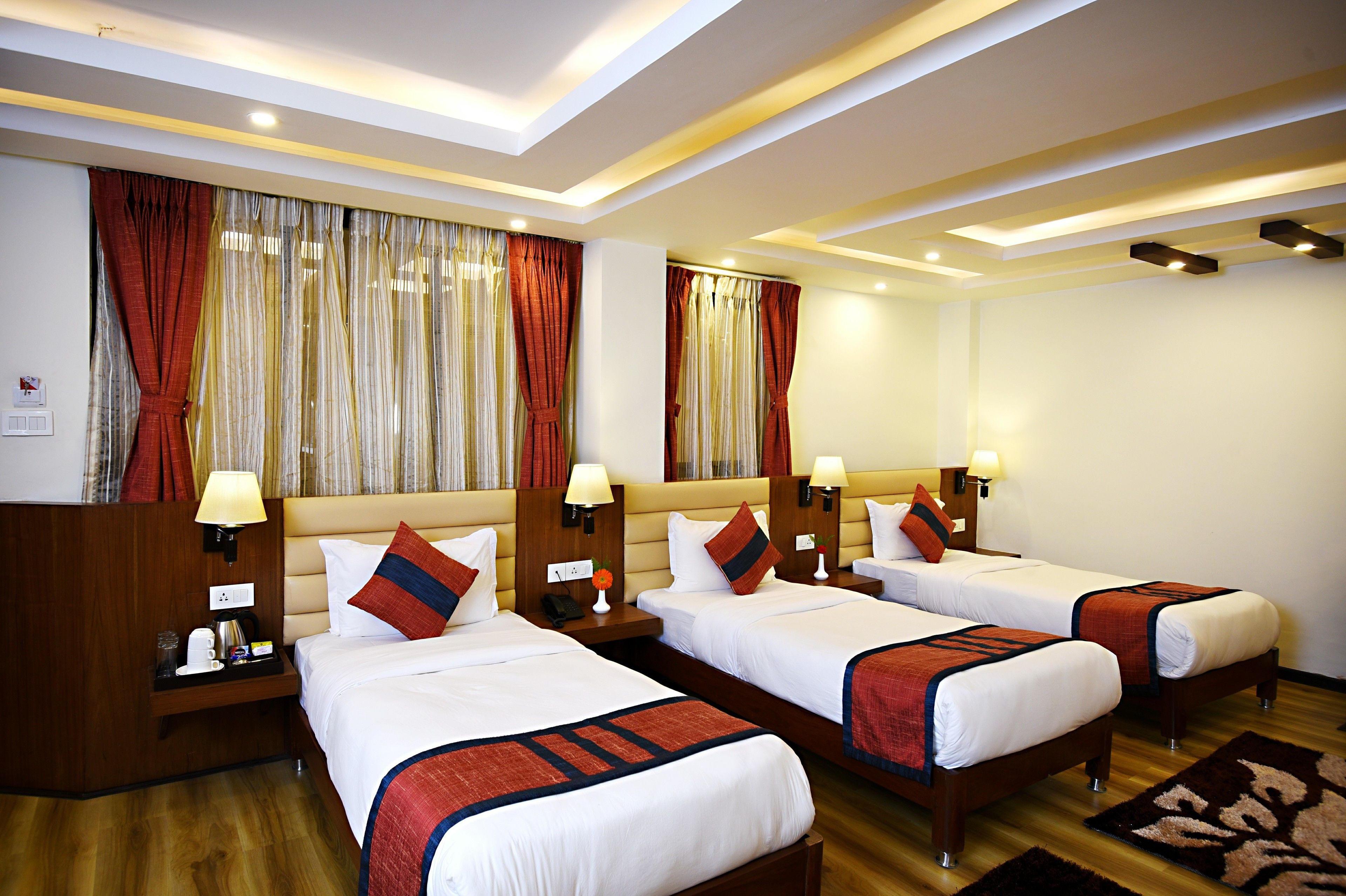 deluxe triple room, 3 twin beds (complimentary airport pick-up) | view from room