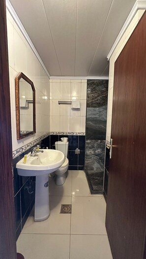 Shower, free toiletries, hair dryer, bathrobes - Alnahas Plaza Hotel (Irbid)