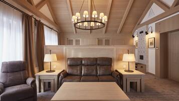 Studio, fjellutsikt | Sengetøy av topp kvalitet, minibar, safe på rommet og skrivebord