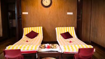 Espace de soins pour les couples, soins corporels, soins d'aromathérapie