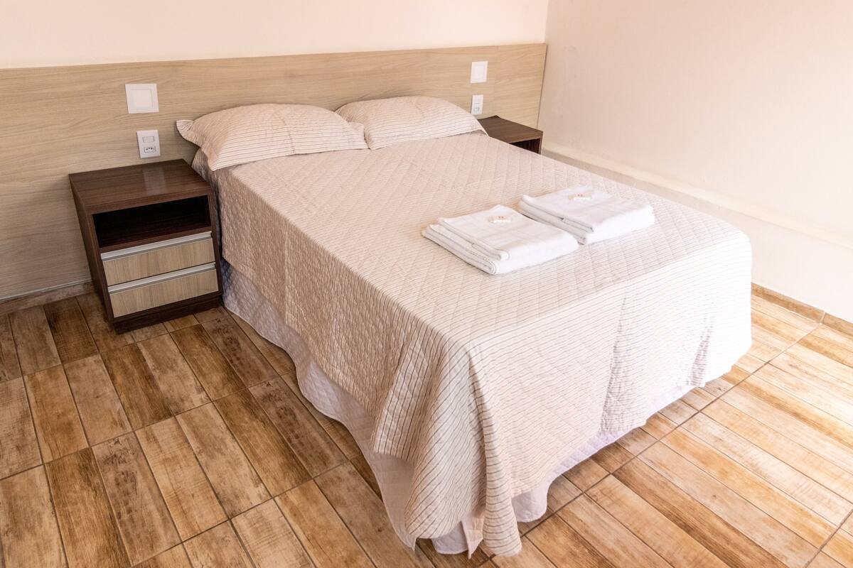 Desk, free WiFi, bed sheets