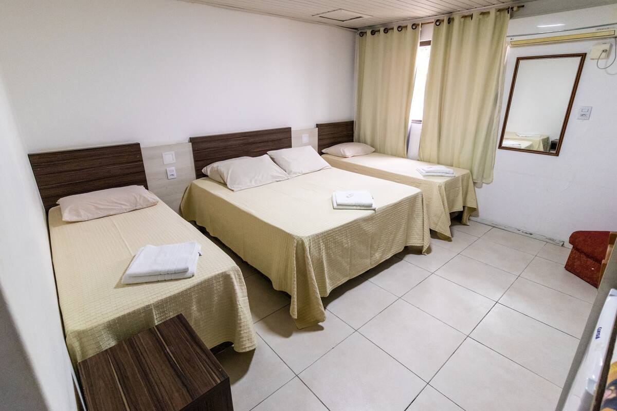 Desk, free WiFi, bed sheets