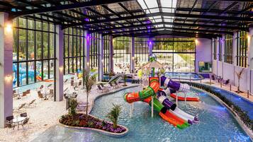 6 piscinas internas, 5 piscinas externas, espreguiçadeiras