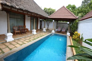 Luksusvilla, 1 kingsize-seng | Utendørsbasseng