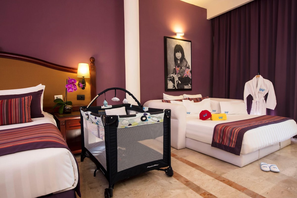 1 slaapkamer, luxe beddengoed, bedden met traagschuimmatras, een minibar