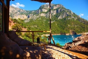 Deluxe Bungalow, 1 Queen Bed, Private Bathroom, Bay View | View from room - Cosmos Lounge (Fethiye)