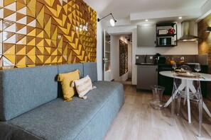 Leilighet – standard | Eget kjøkken | Kjøleskap på fellesområdet og mikrobølgeovn på fellesområdet