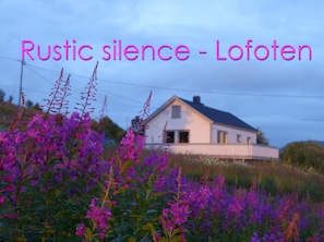 Fachada de la propiedad por la tarde o noche