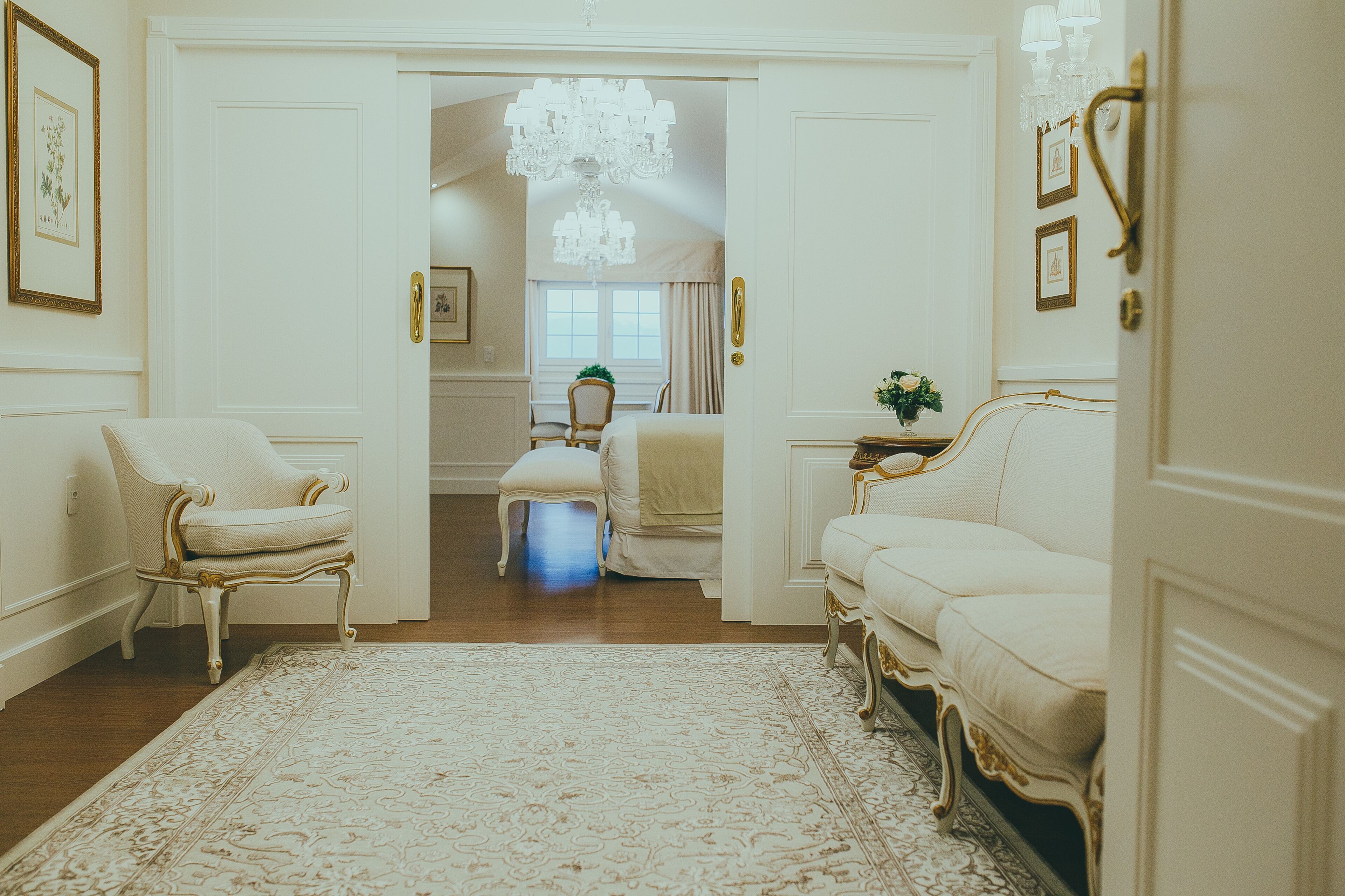 presidential suite | living area | 50-inch smart tv with premium tv channels, tv, netflix