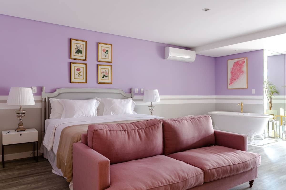 Pool Lavanda Banheira Imersão | 1 camera, biancheria da letto di alta qualità, minibar