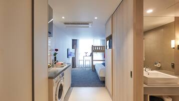 In-room safe, desk, blackout drapes, iron/ironing board