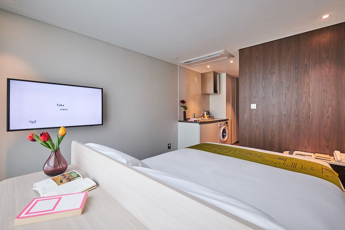 In-room safe, desk, blackout curtains, iron/ironing board