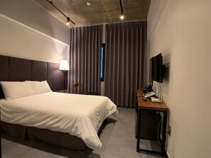 Memory foam beds, blackout drapes, free WiFi, bed sheets