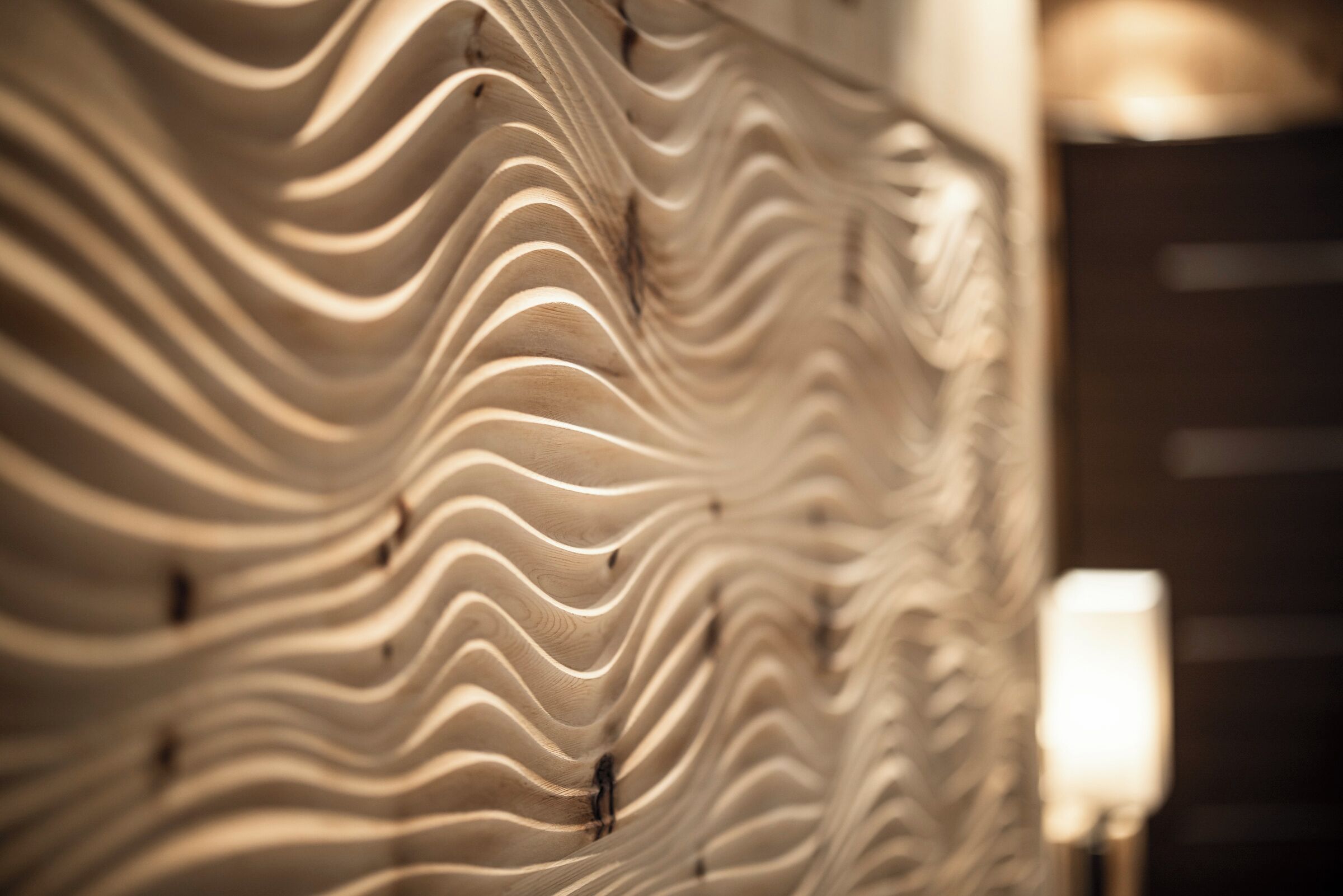 A textured wall with a wavy pattern.
