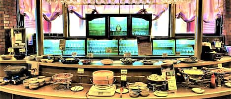 Daily buffet breakfast for a fee