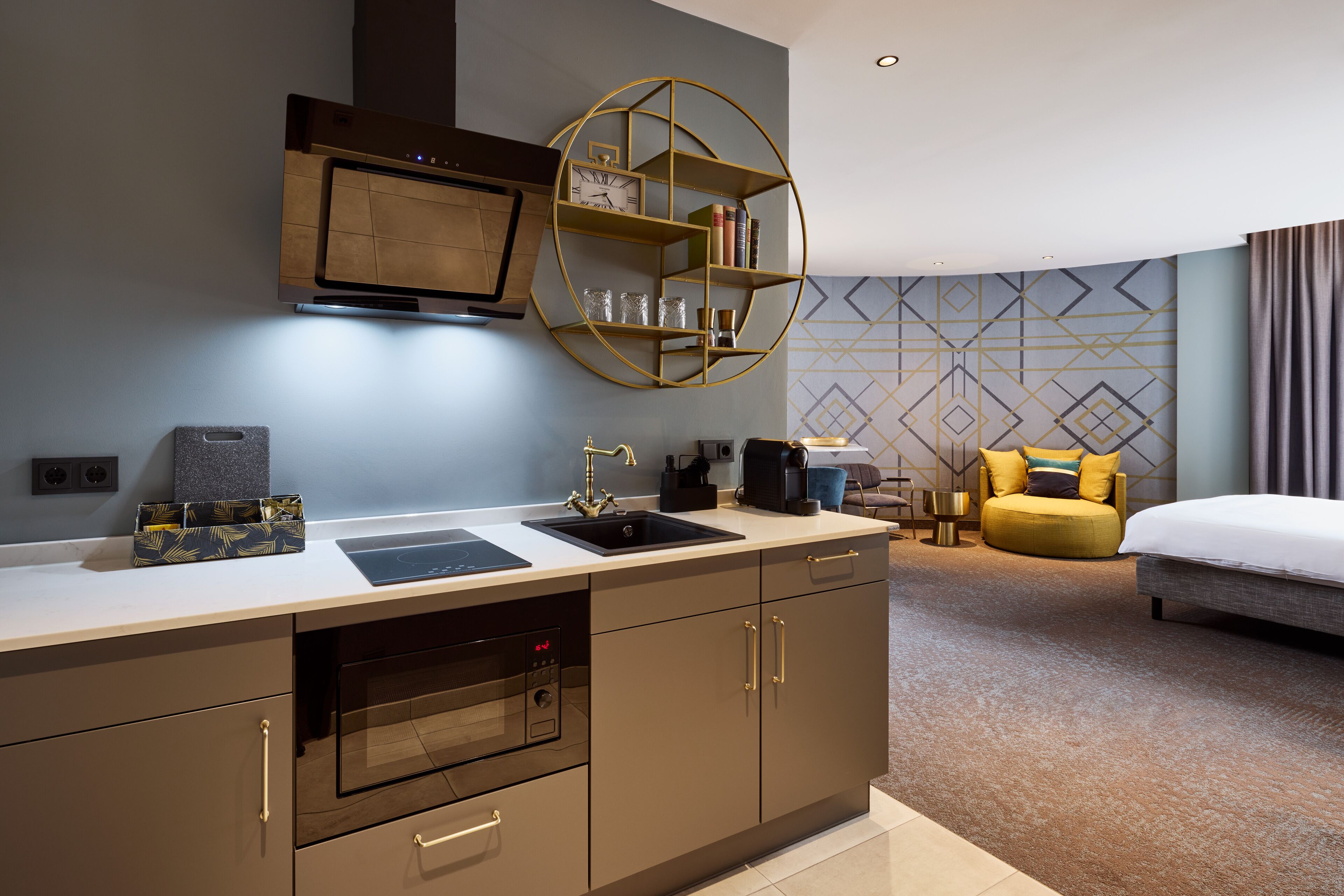 superior studio incl.free public transport ticket price level d & the suspension railway wuppertal | private kitchen