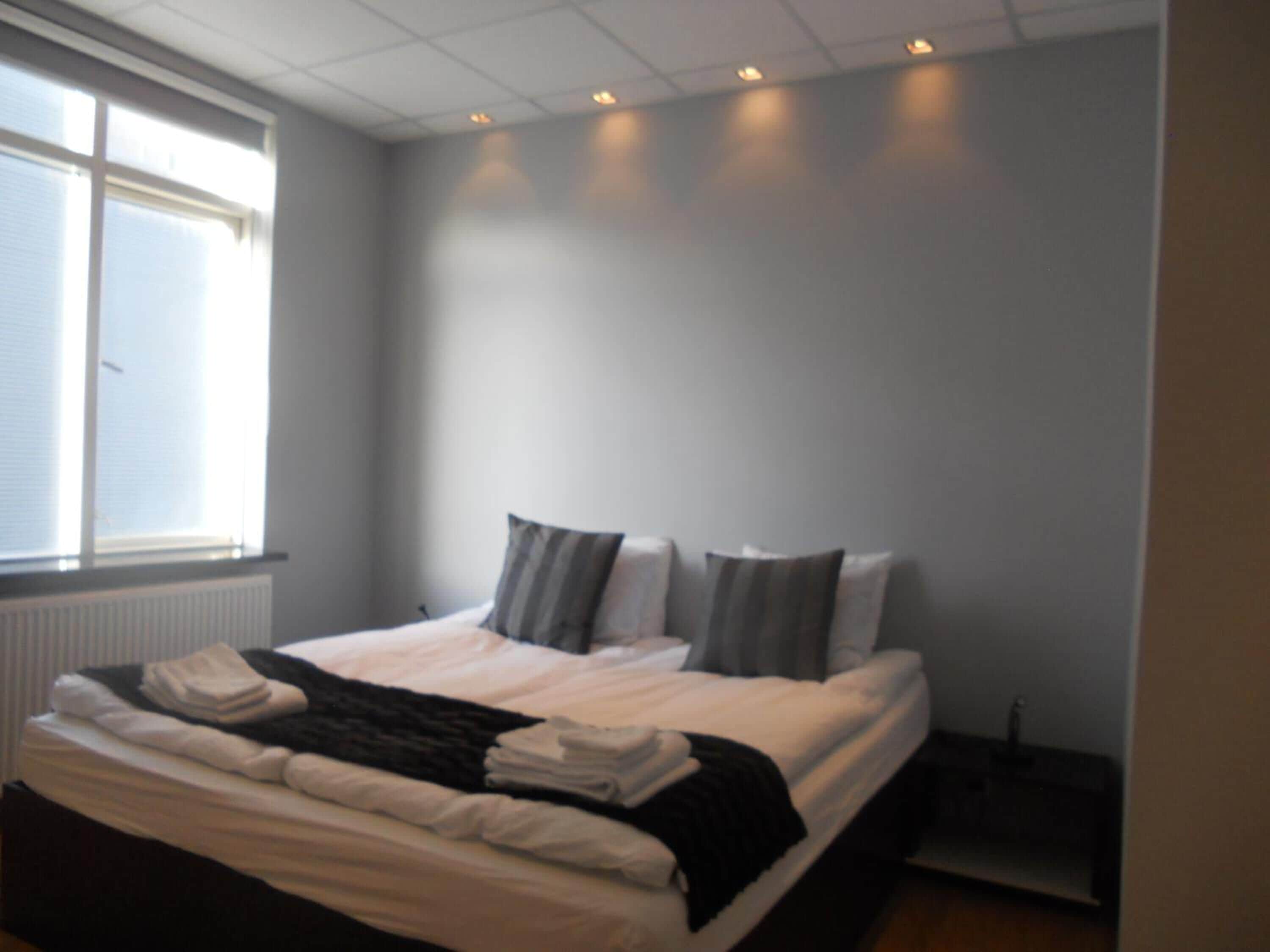 Blackout curtains, soundproofing, rollaway beds, free WiFi