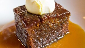 A dessert with a scoop of ice cream on top. - Lunan House (Arbroath)