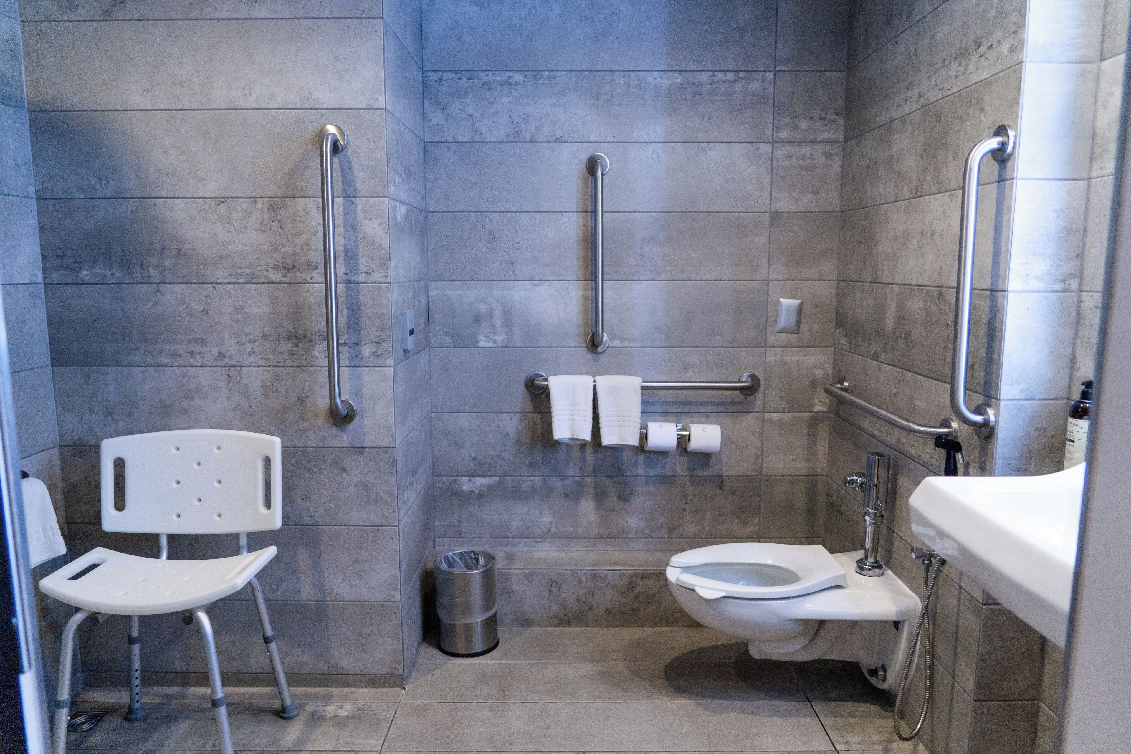 standard room, 1 double bed - accessible | bathroom | eco-friendly toiletries, hair dryer, towels