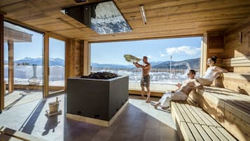 Sauna, tab panas, bilik wap, rawatan badan, hidroterapi, aromaterapi