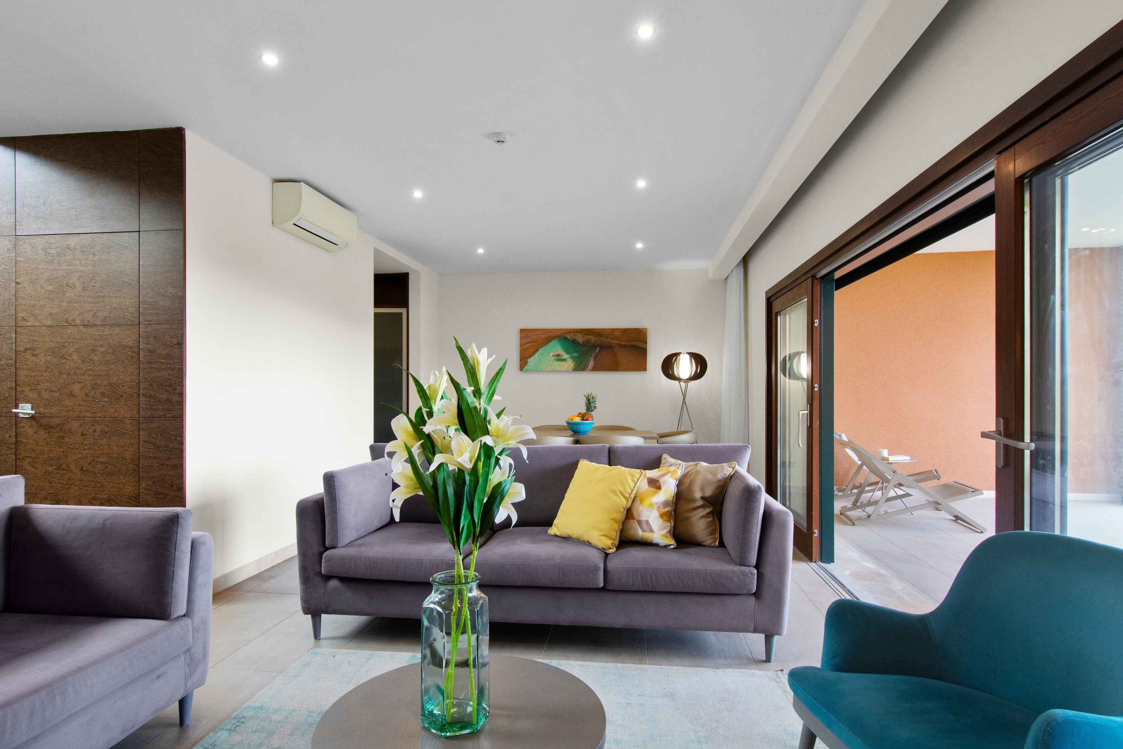 Deluxe Townhome, 3 Bedrooms, Private Pool | Living area | Flat-screen TV