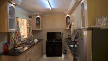 Shared fridge, microwave