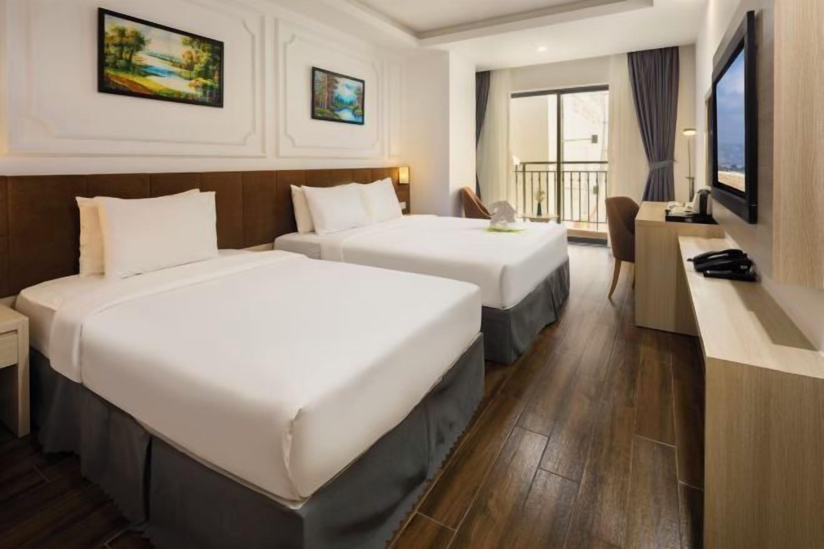 Premium bedding, memory foam beds, minibar, in-room safe