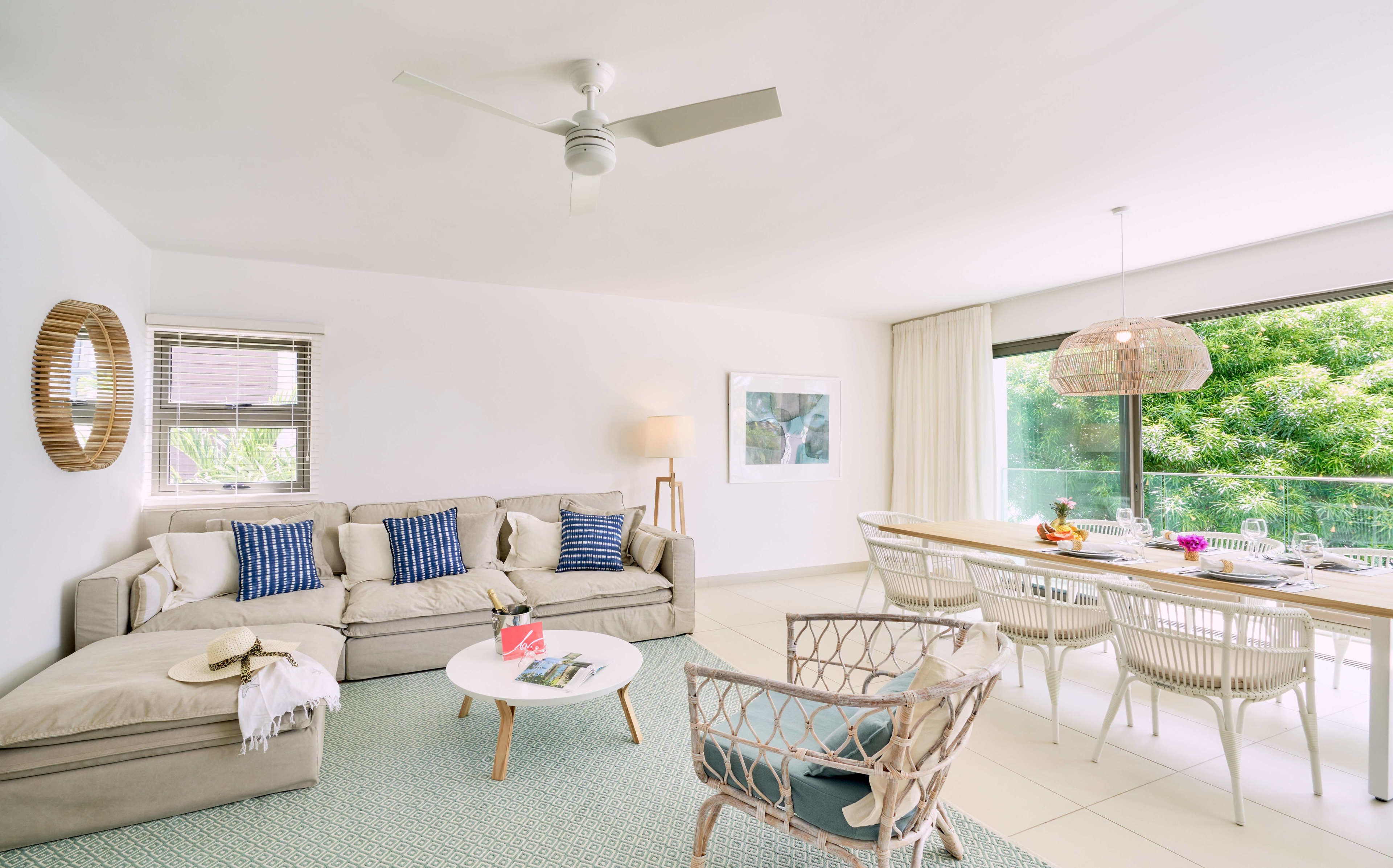 2 bedroom suite | living area | 40-inch flat-screen tv with satellite channels, tv