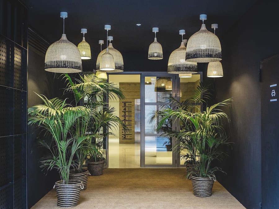 Majoituspaikan sisäänkäynti