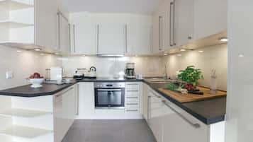 Fridge, oven, stovetop, dishwasher