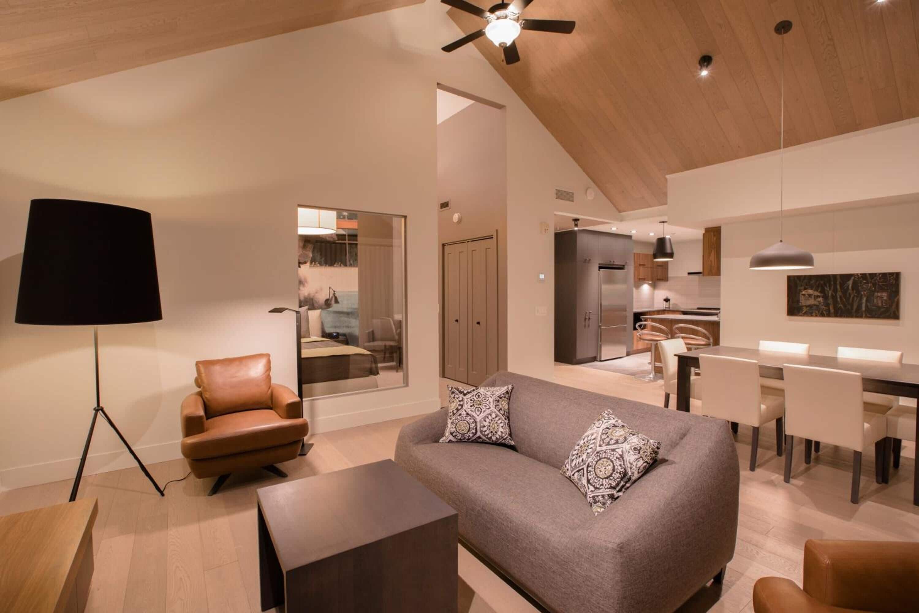 Télévision à écran plat, cheminée