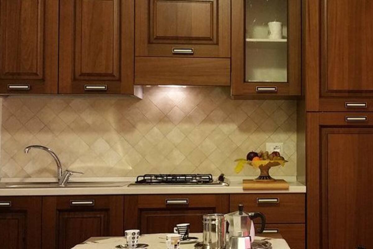 Departamento, 1 habitación (Caprignone) | Cocina privada | Cafetera y tetera, utensilios de cocina y artículos de limpieza