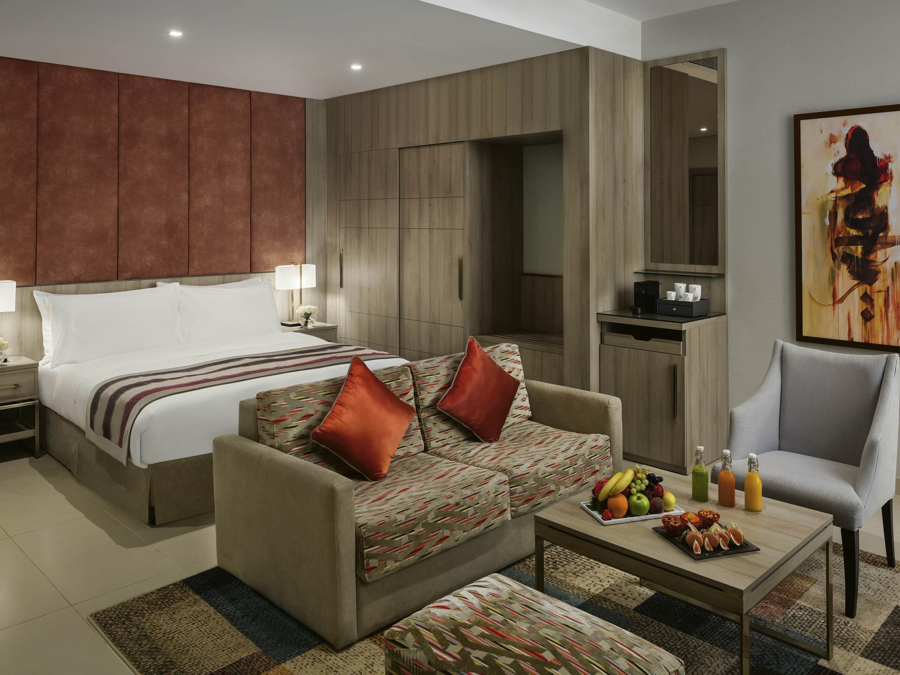 Minibar, in-room safe, desk, blackout curtains