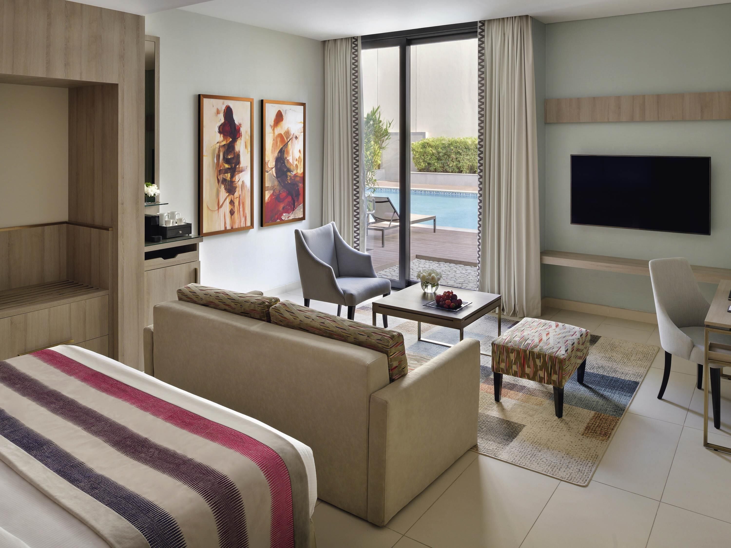 Minibar, in-room safe, desk, blackout curtains