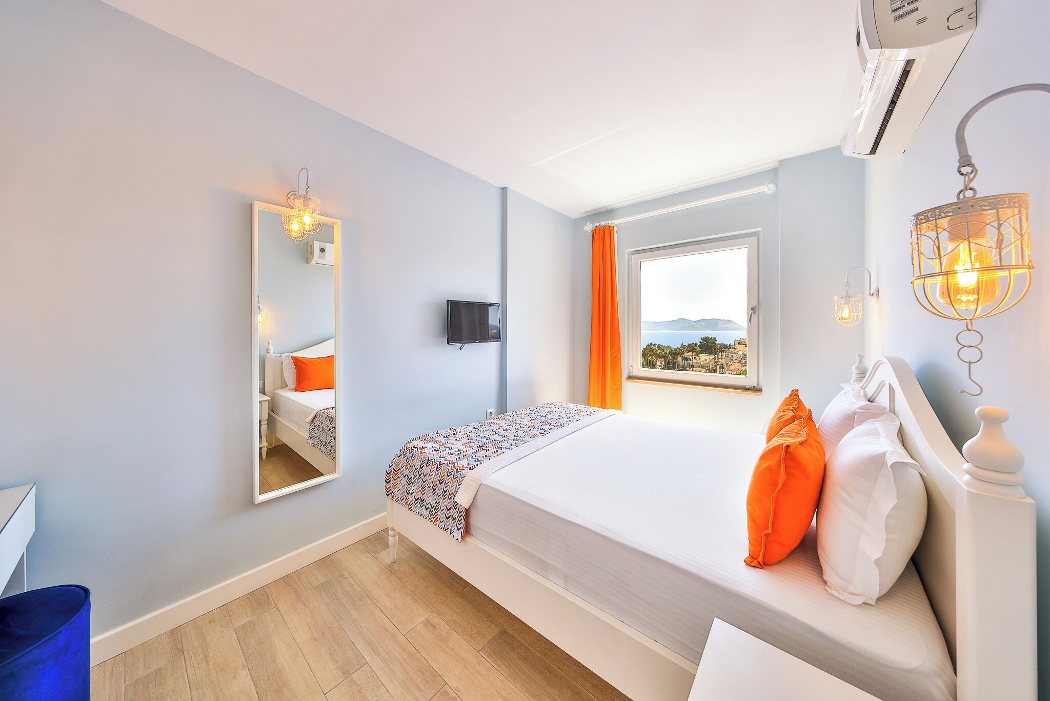 Suíte família, 1 cama Queen e sofá-cama, vista para o mar | 1 quarto, roupas de cama de algodão egípcio, roupas de cama premium