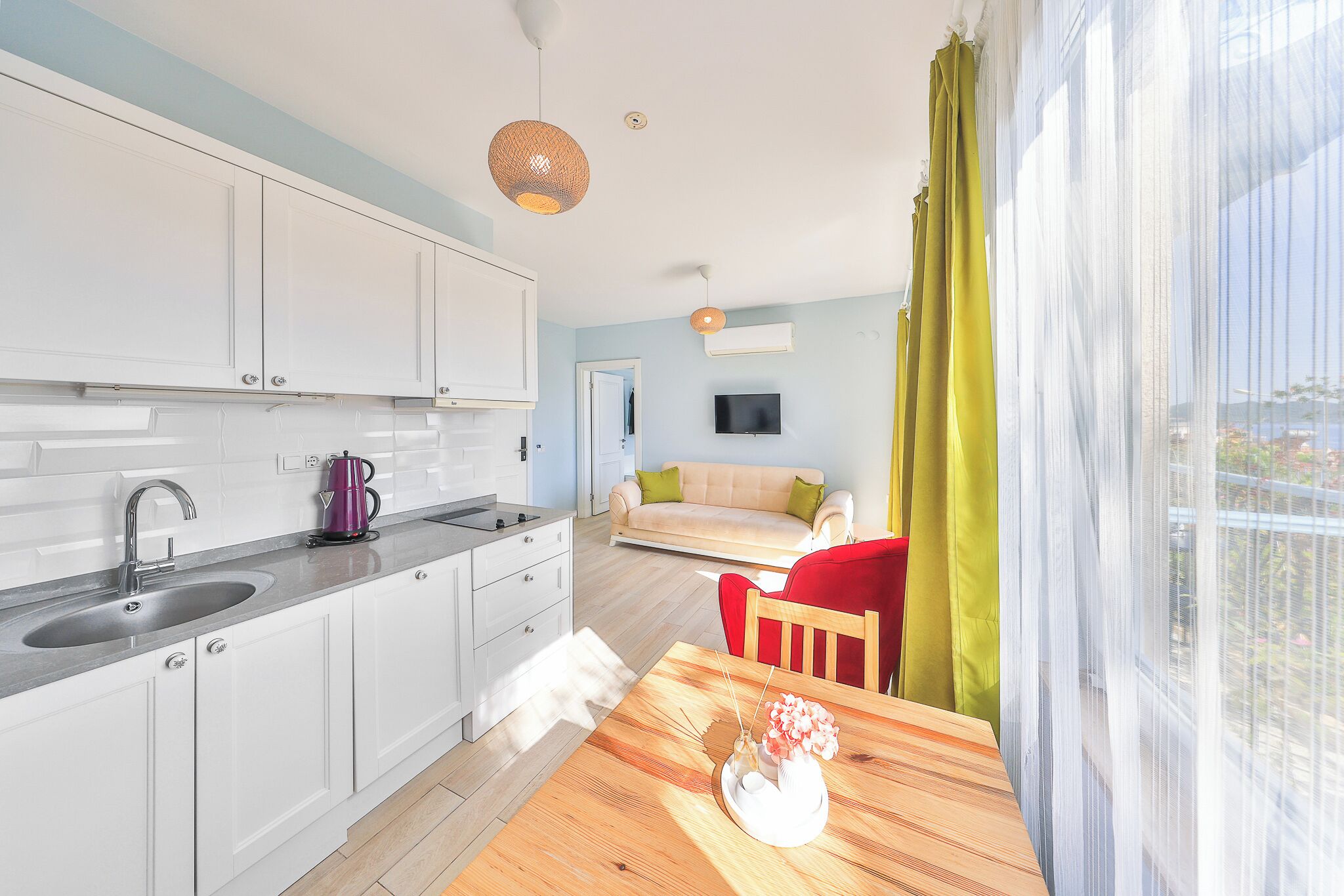 Family Suite, 1 Queen Bed with Sofa bed, Balcony, Garden View | 1 bedroom, Egyptian cotton sheets, premium bedding, desk