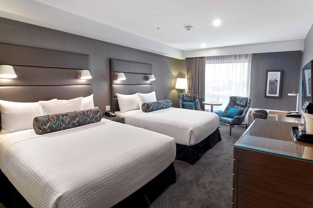 standard room, 2 queen beds | 1 bedroom, premium bedding, in-room safe, desk