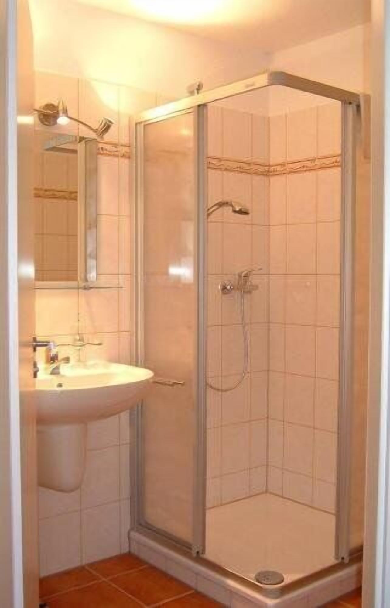 double or twin room | bathroom | shower, hair dryer, towels