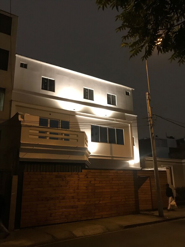 Front of property – evening/night