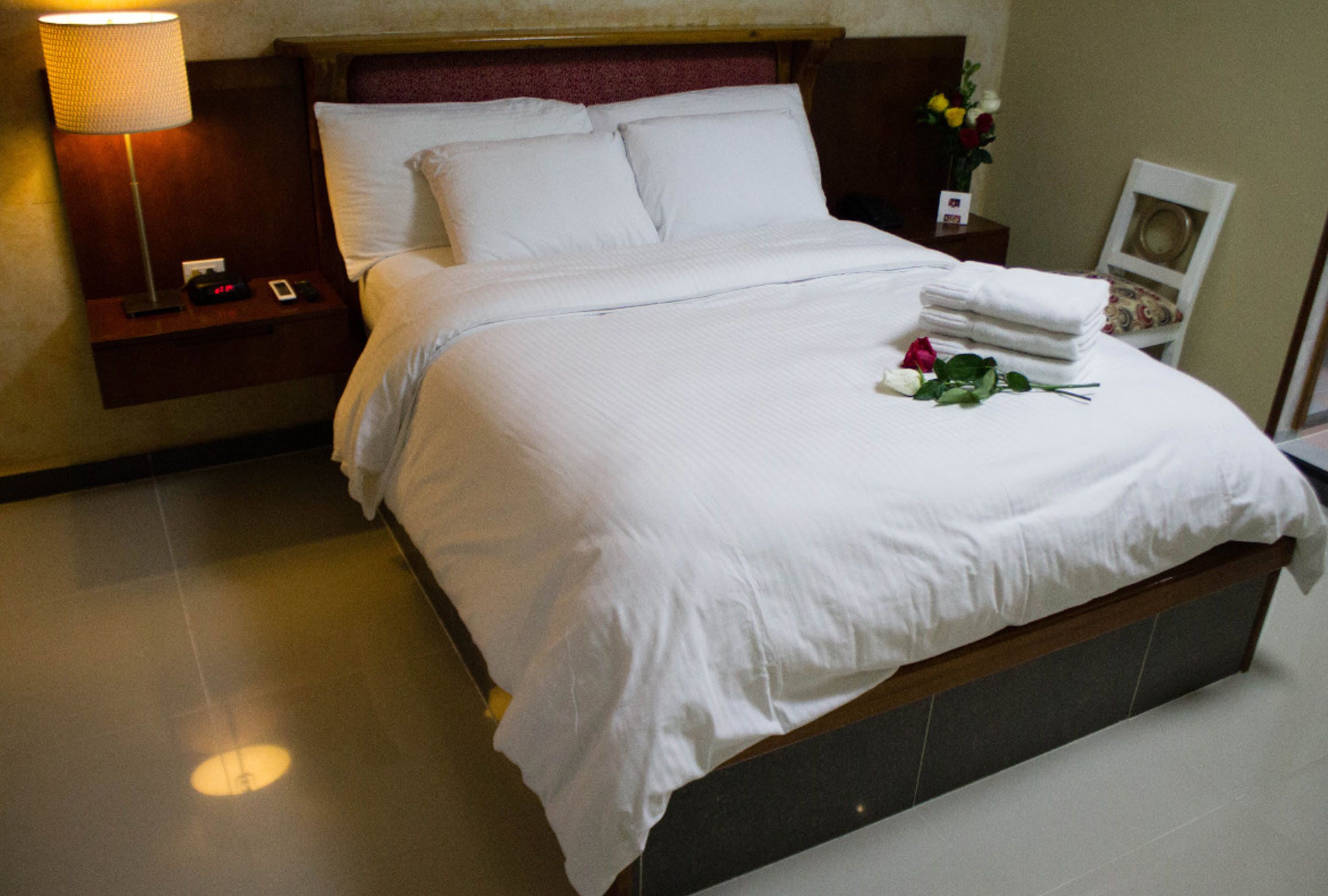 soundproofing, iron/ironing board, free wifi, bed sheets