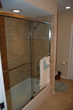 House, 4 Bedrooms, Private Pool, Canal View | Bathroom shower - House Adrienne by Vacationhit (Cape Coral)