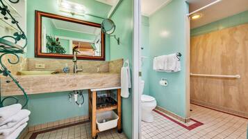 Hair dryer, towels