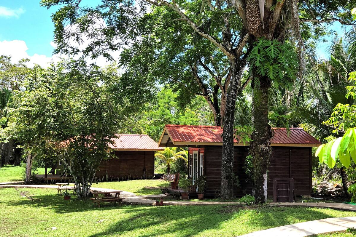 Basic Cabin, 1 Queen Bed, Pool Access, Garden View | Individually decorated, individually furnished, free WiFi, bed sheets