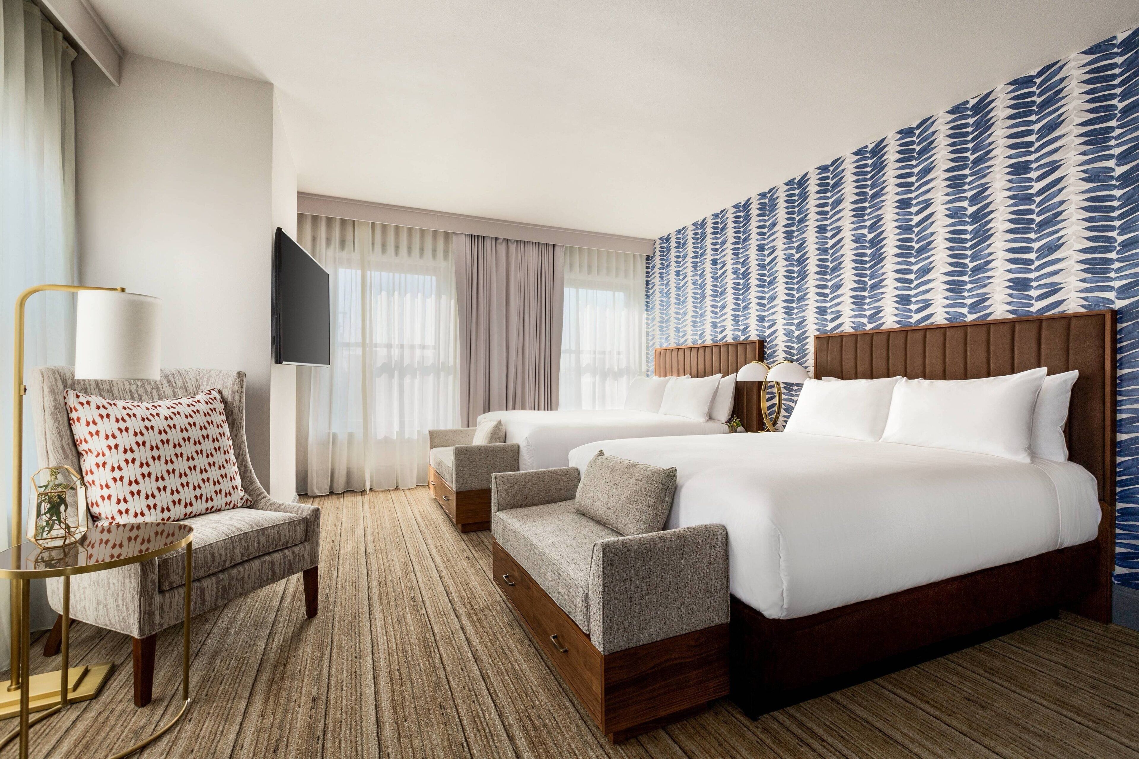 room, 2 queen beds | pillow-top beds, in-room safe, desk, laptop workspace