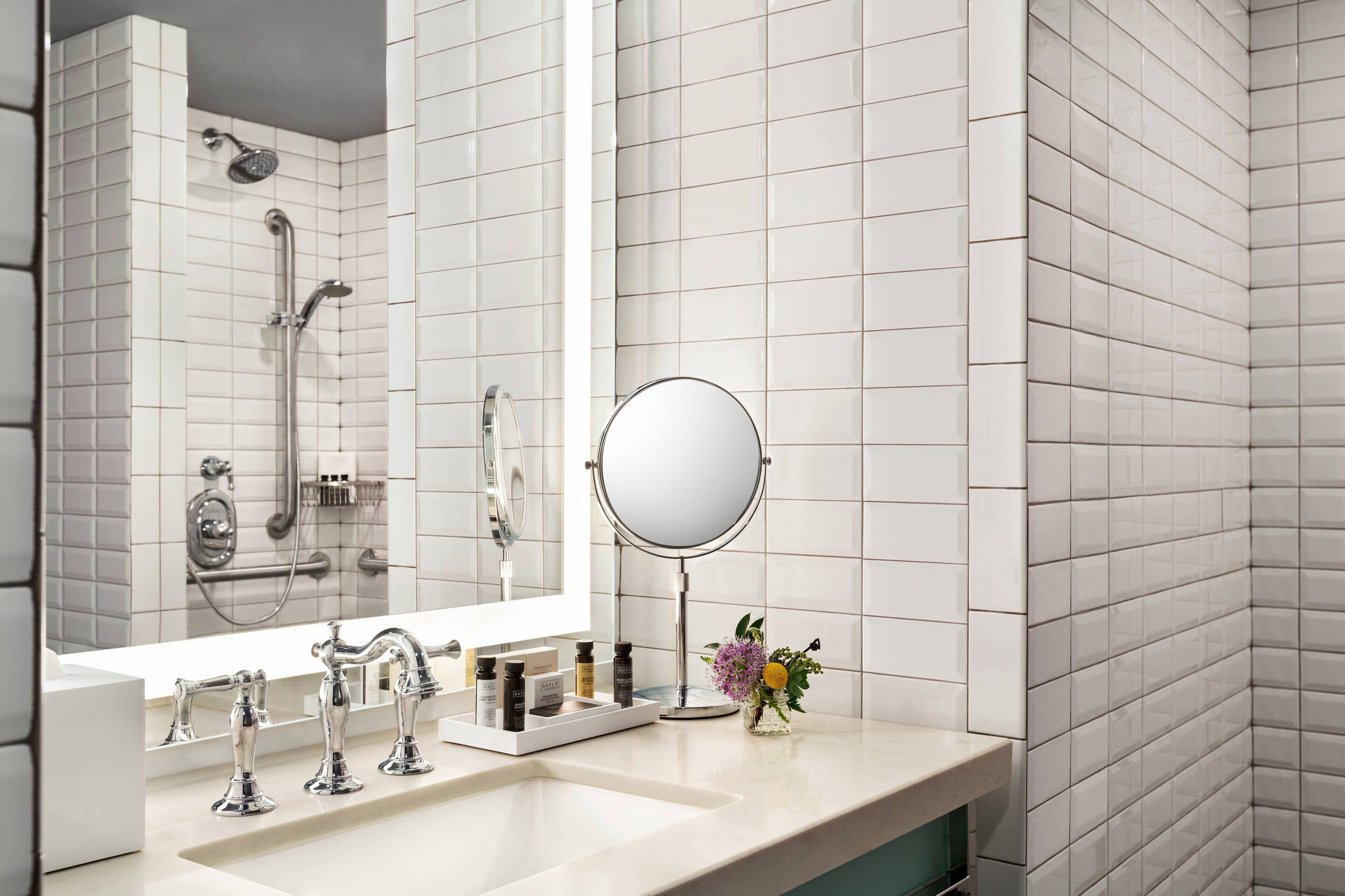 free toiletries, hair dryer, bathrobes, towels