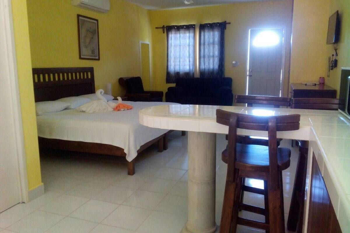 Estudio City, 1 cama de matrimonio grande, no fumadores | Caja fuerte, tabla de planchar con plancha, cunas gratuitas